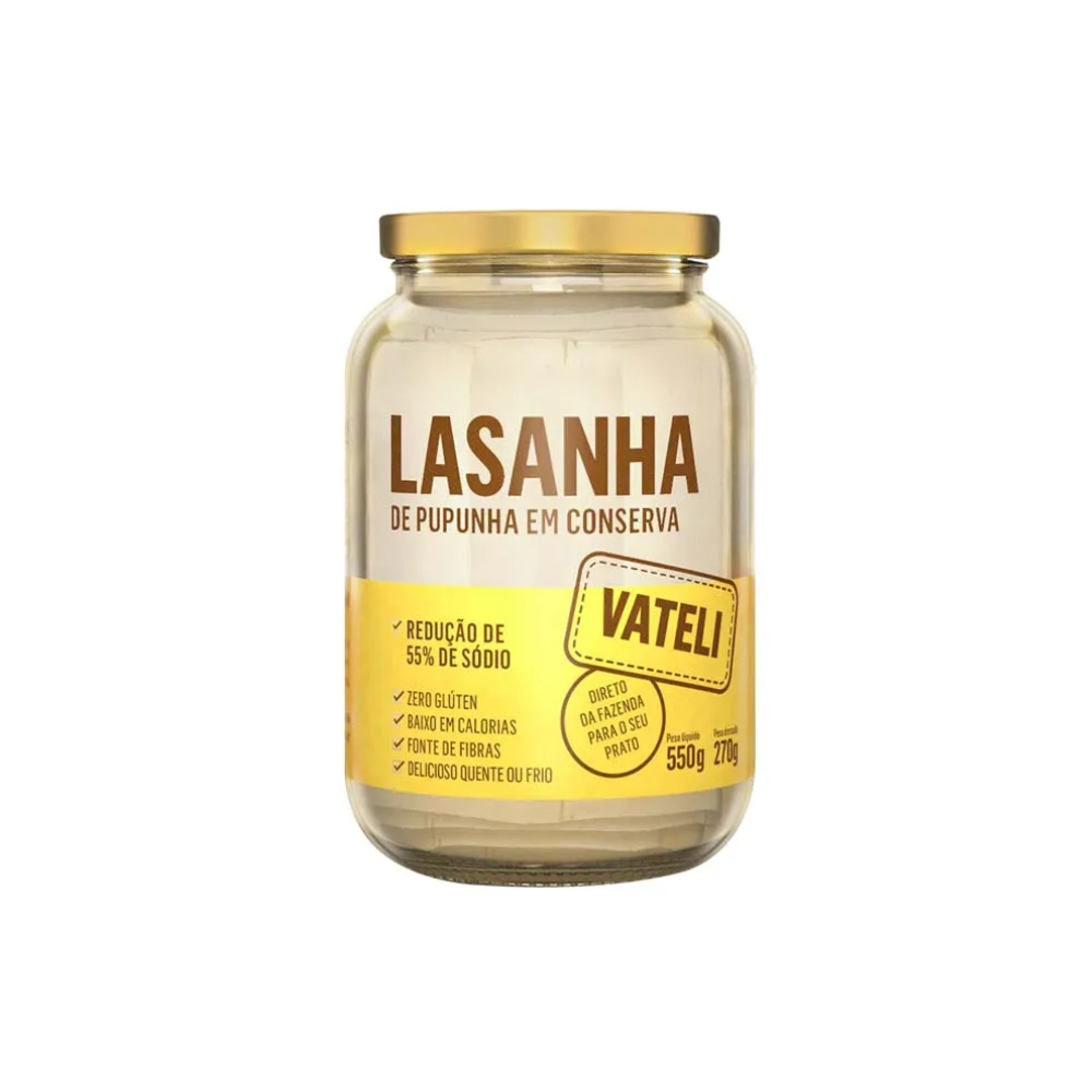 PALMITO PUPUNHA LASANHA VATELI 270GR