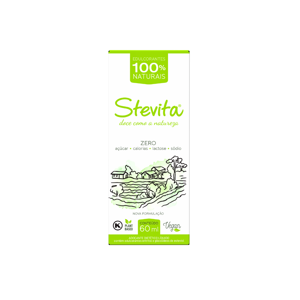 ADOÇANTE LÍQUIDO 100% STEVIA STEVITA 60ML