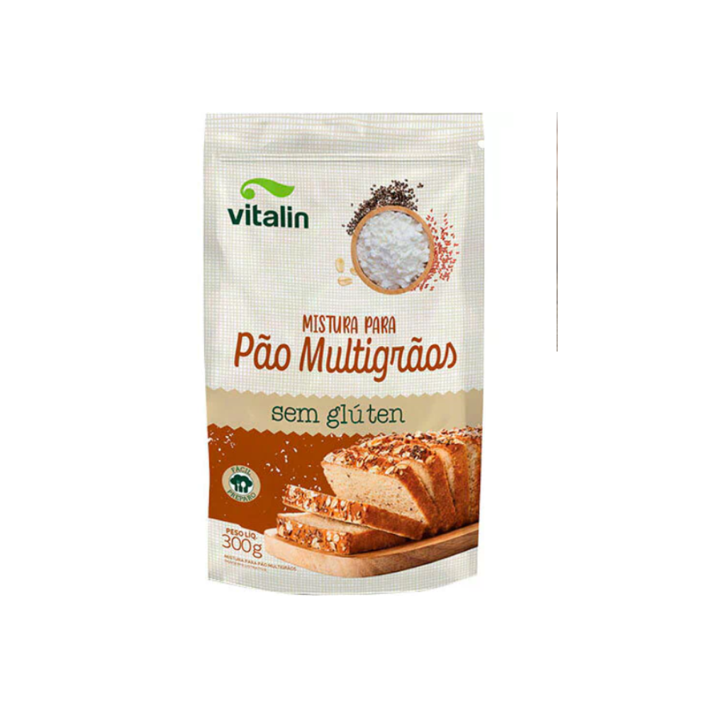 MISTURA PARA PÃO MULTIGRÃOS INTEGRAL VITALIN 300G