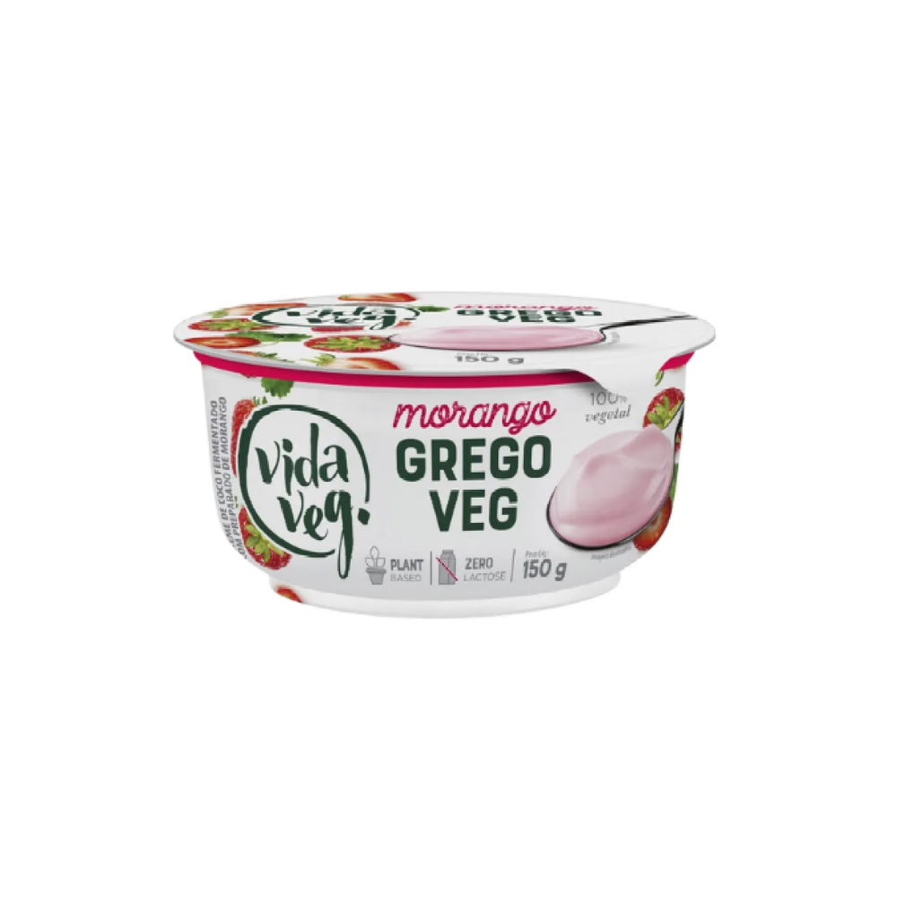 IOGURTE GREGOVEG VIDA VEG MORANGO 150GR