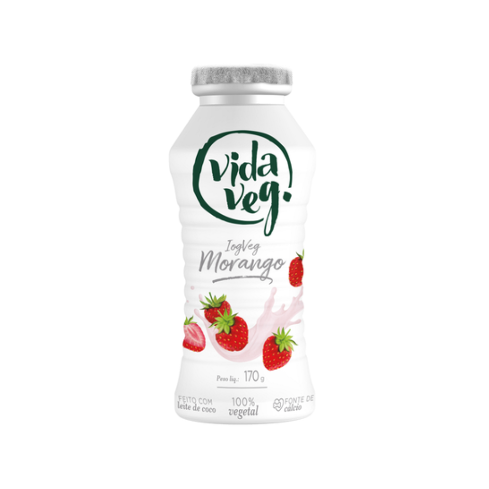 IOGURTE VIDA VEG COCO COM MORANGO 170GR