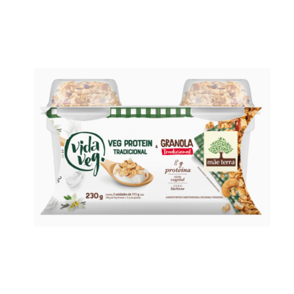 IOGURTE VEGPROTEIN TRADICIONAL COM GRANOLA VIDA VEG 230G