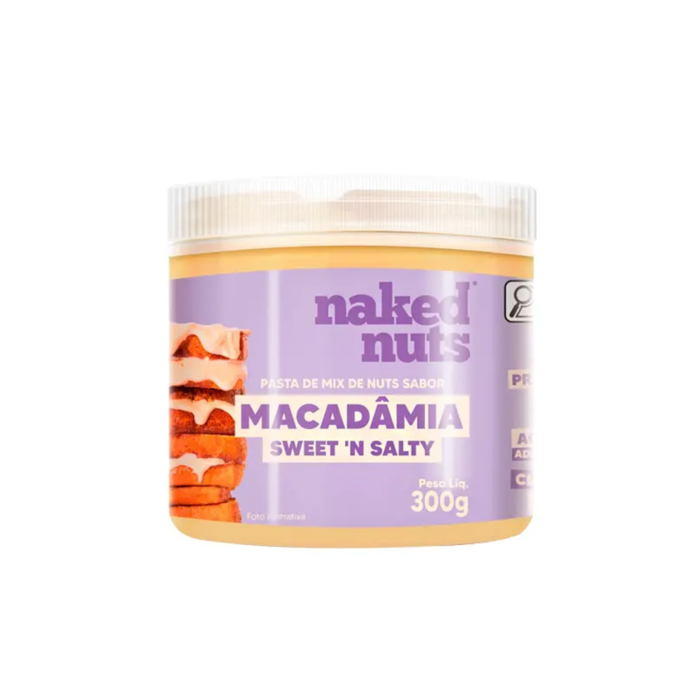 PASTA DE MIX DE NUTS MACADÃMIA NAKED NUTS 300G