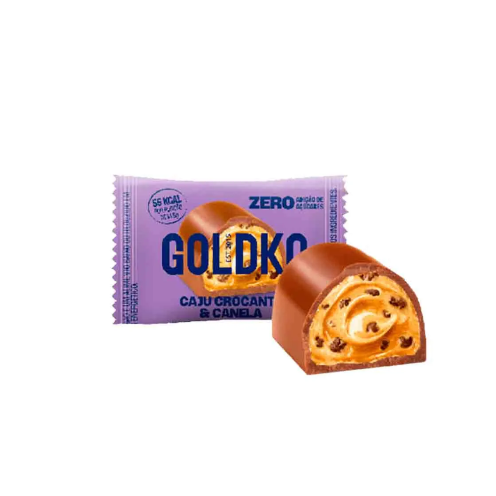 BOMBOM CAJU CROCANTE E CANELA GOLDKO 13,5G 