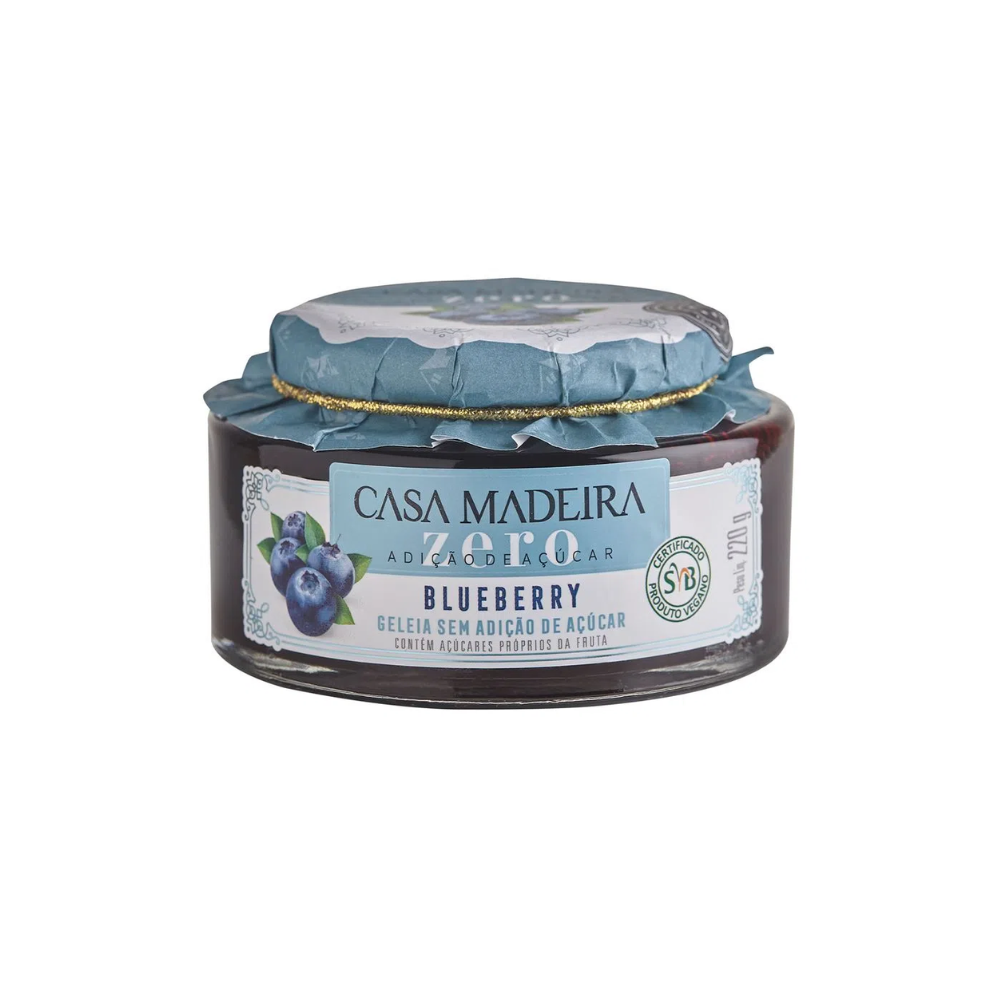 GELEIA ZERO BLUEBERRY CASA MADEIRA 220G