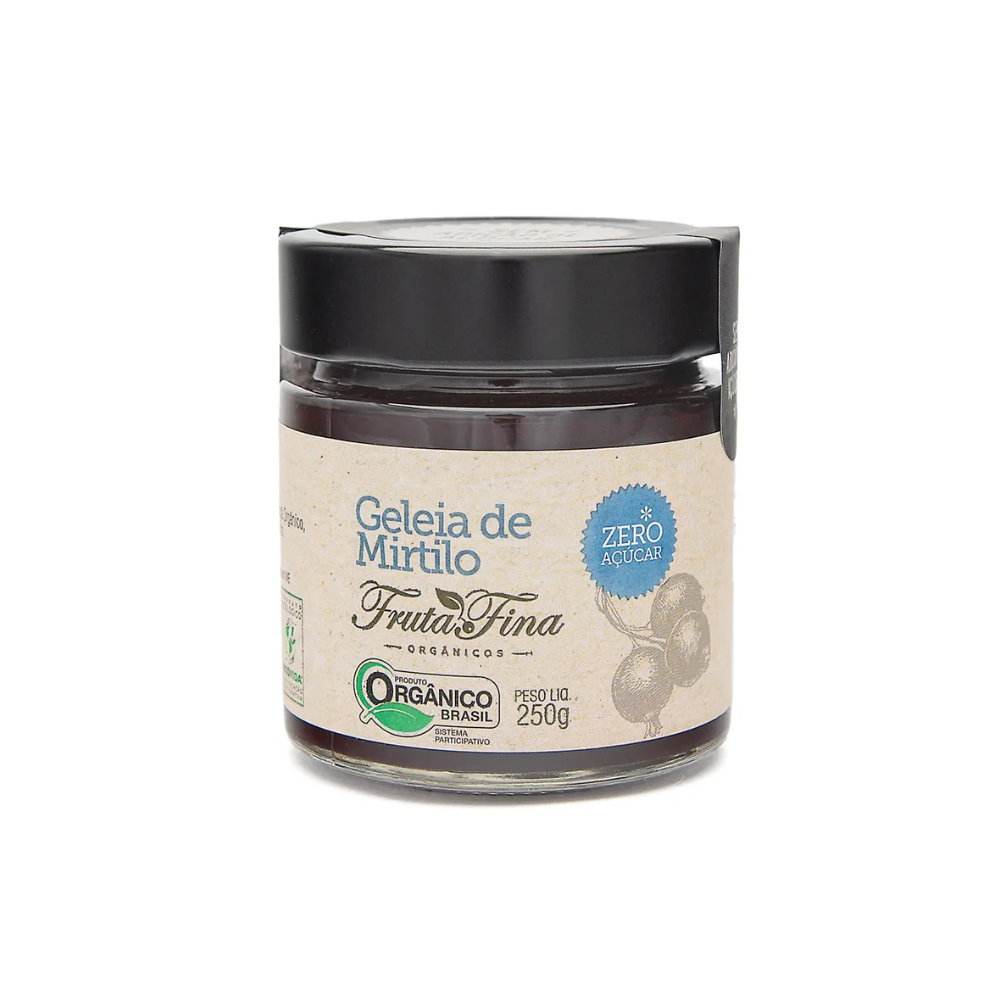 GELEIA 100% FRUTA MIRTILO ORGÂNICA FRUTA FINA 250G