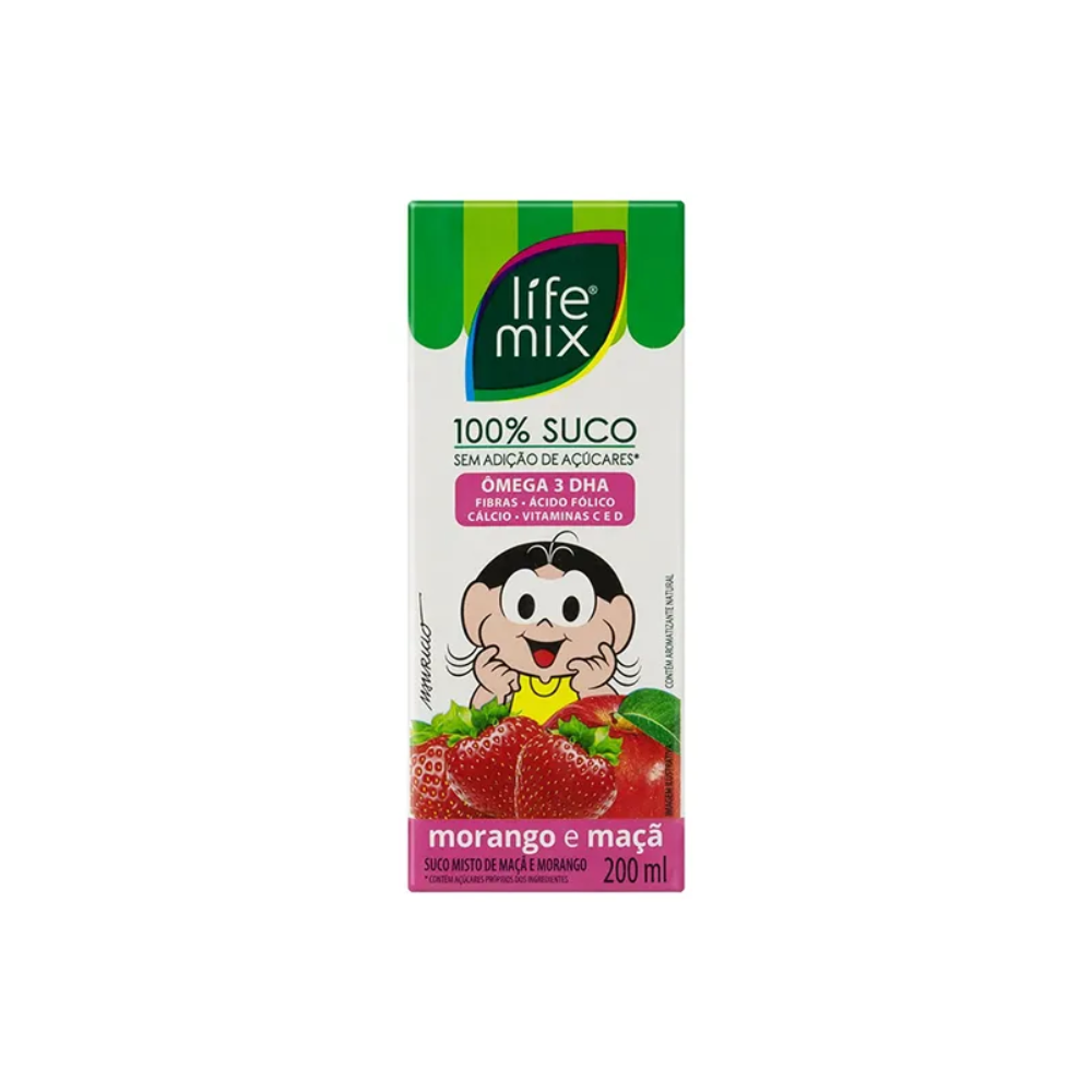 SUCO MORANGO E MAÇA LIFE MIX  200ML 