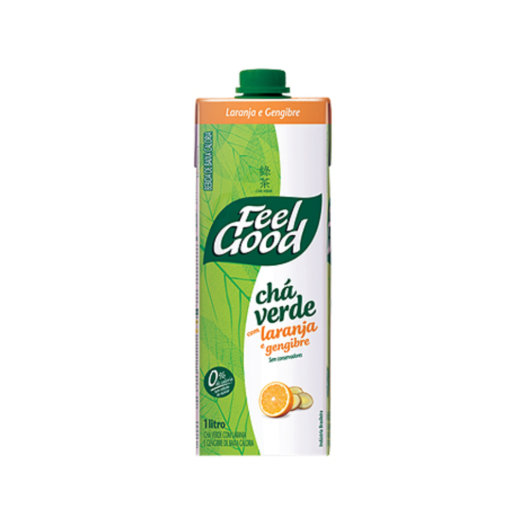 CHÁ VERDE COM LARANJA E GENGIBRE FEEL GOOD 1L