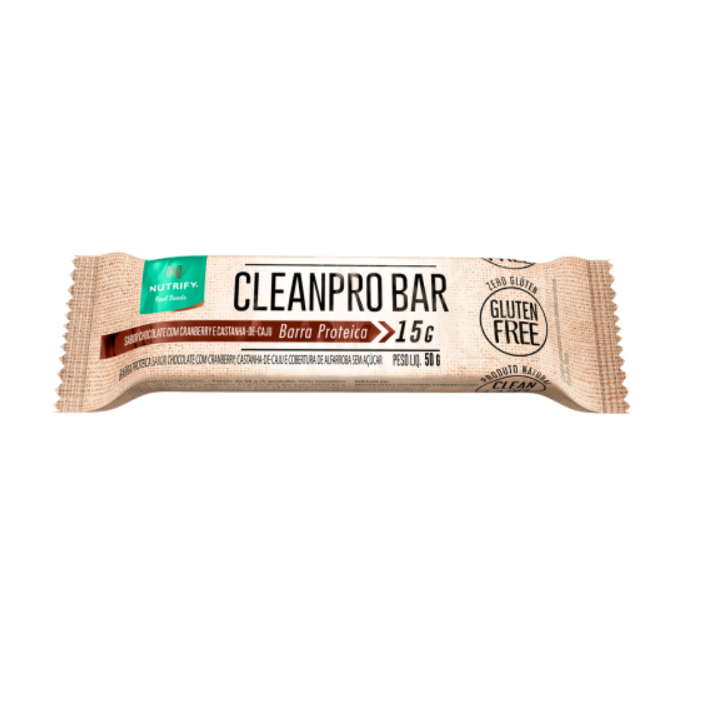 CLEANPRO BARRA CHOCOLATE CASTANHA DE CAJU NUTRIFY 50G