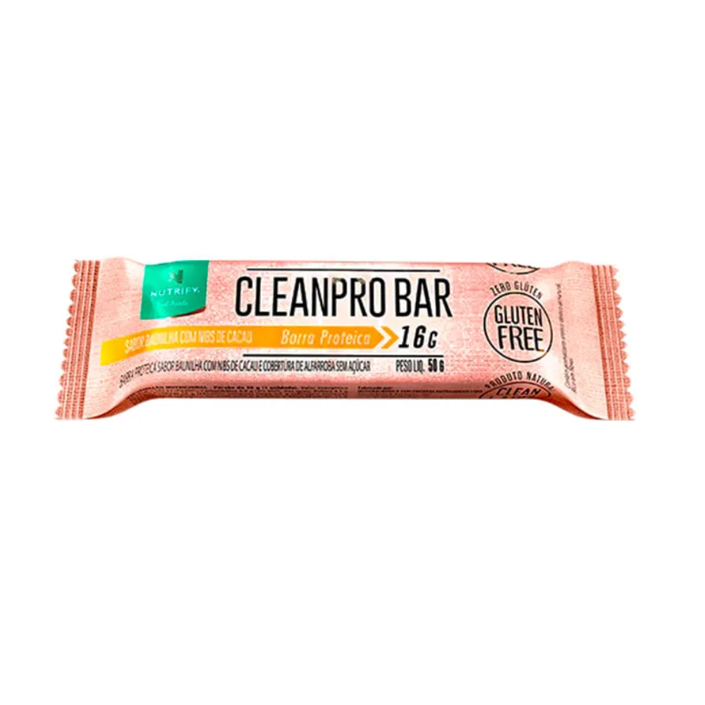 CLEANPRO BARRA BAUNILHA NIBS DE CACAU NUTRIFY 50G