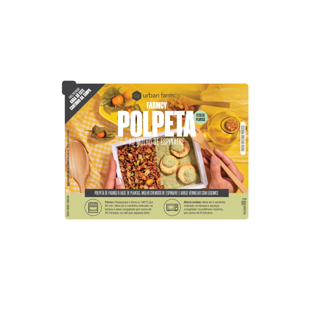 POLPETA VEGANA AO MOLHO DE ESPINAFRE URBAN FARMCY 285G