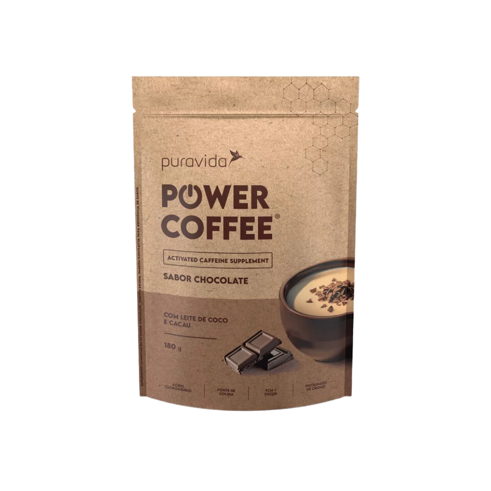 POWER COFFEE CHOCOLATE PURAVIDA 180G