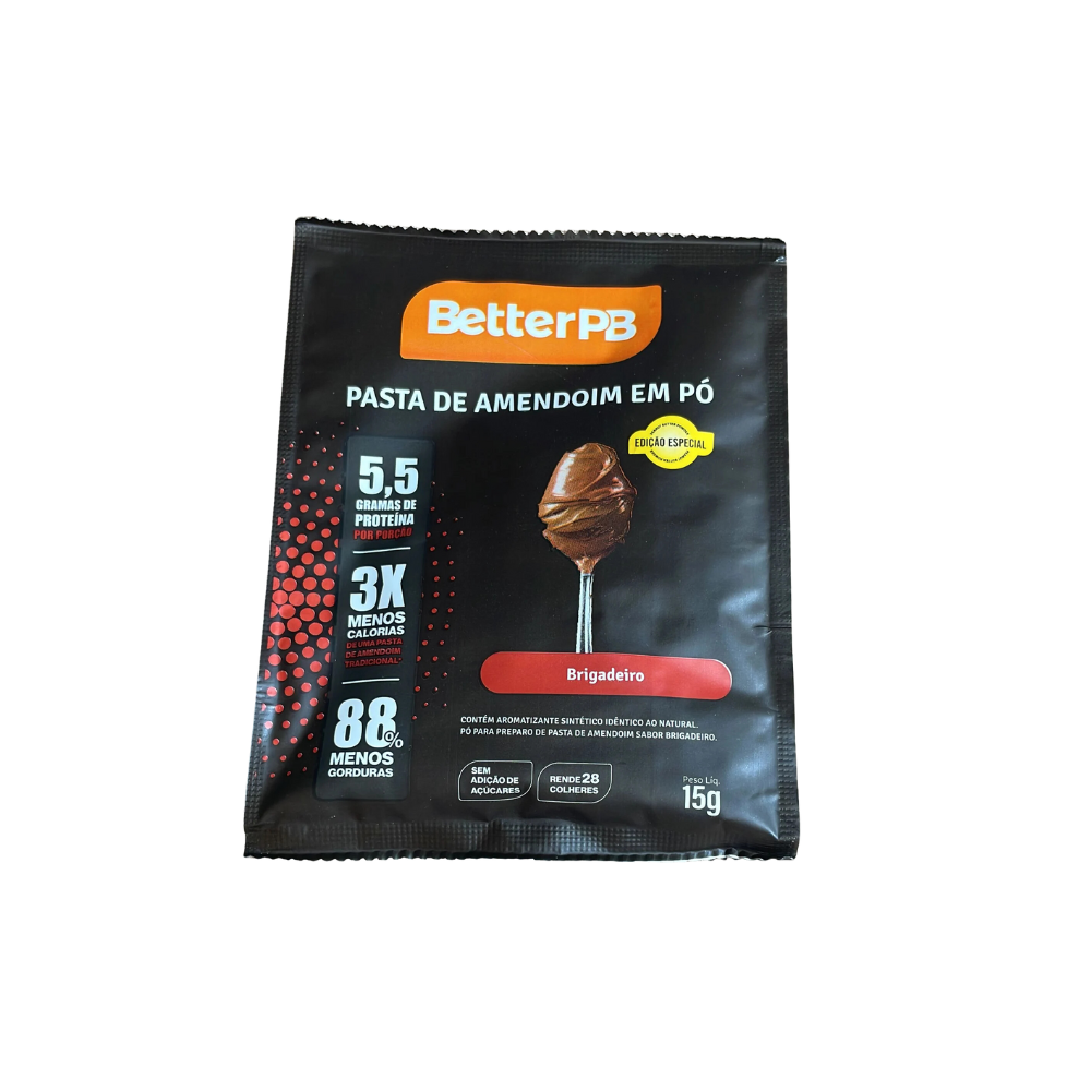 PASTA DE AMENDOIM SABOR BRIGADEIRO SACHÊ BETTERPB 15G