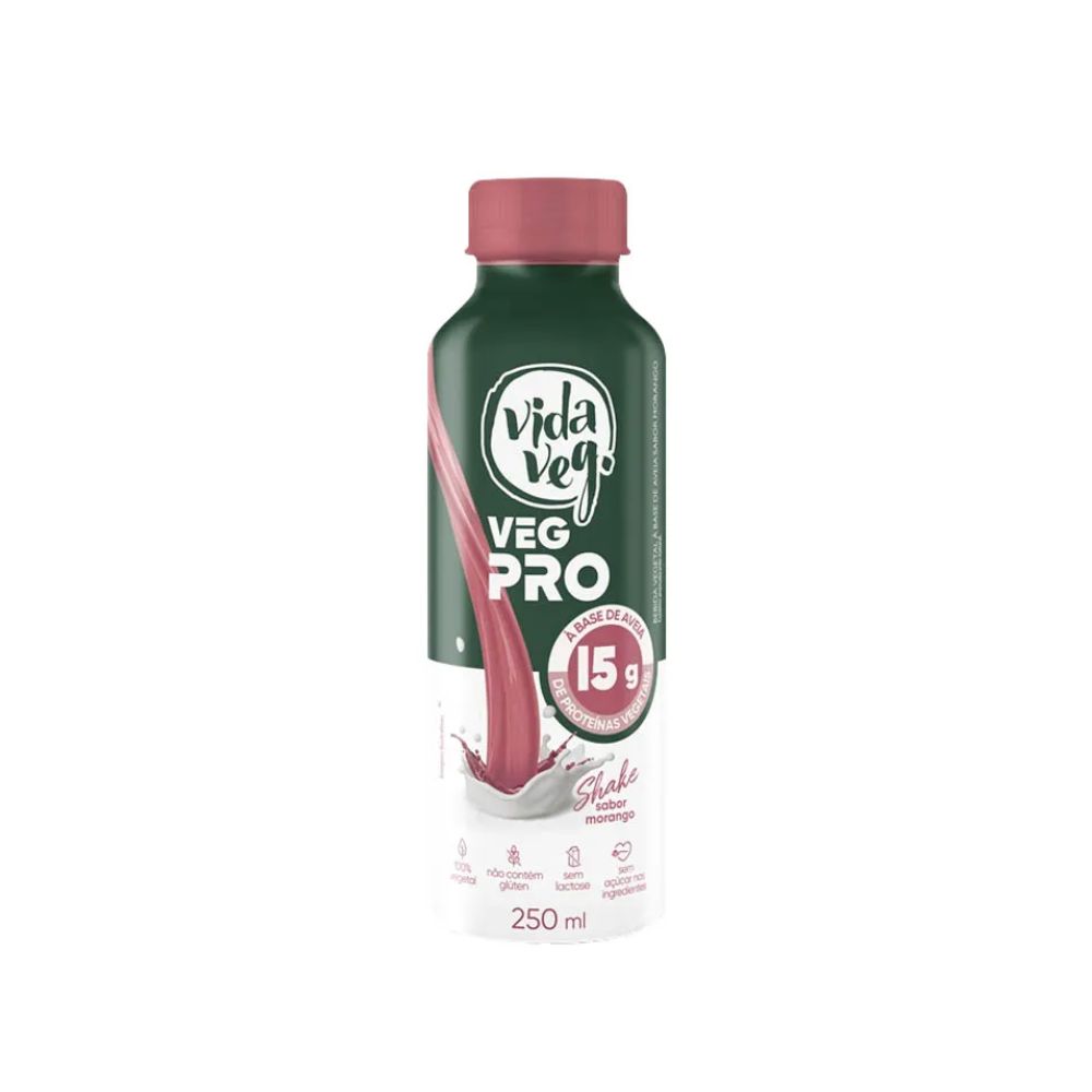 VEGPRO SHAKE MORANGO VIDA VEG 250G