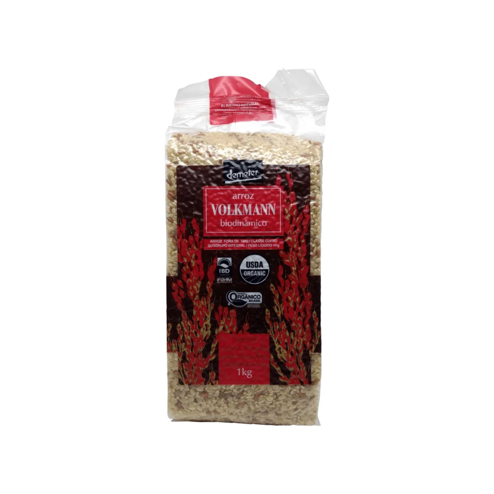 ARROZ VERMELHO CATETO INTEGRAL ORGANICO BIODINÂMICO VOLKMANN 1KG