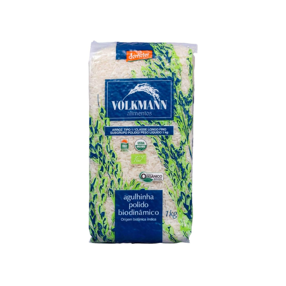 ARROZ AGULINHA POLIDO ORGANICO VOLKMANN 1KG