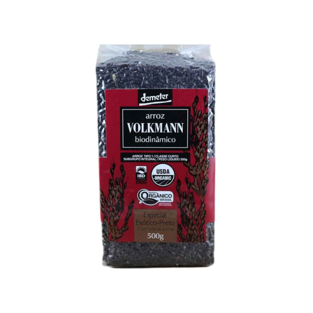 ARROZ EXÓTICO PRETO ORGANICO BIODINÂMICO VOLKMANN 500GR 