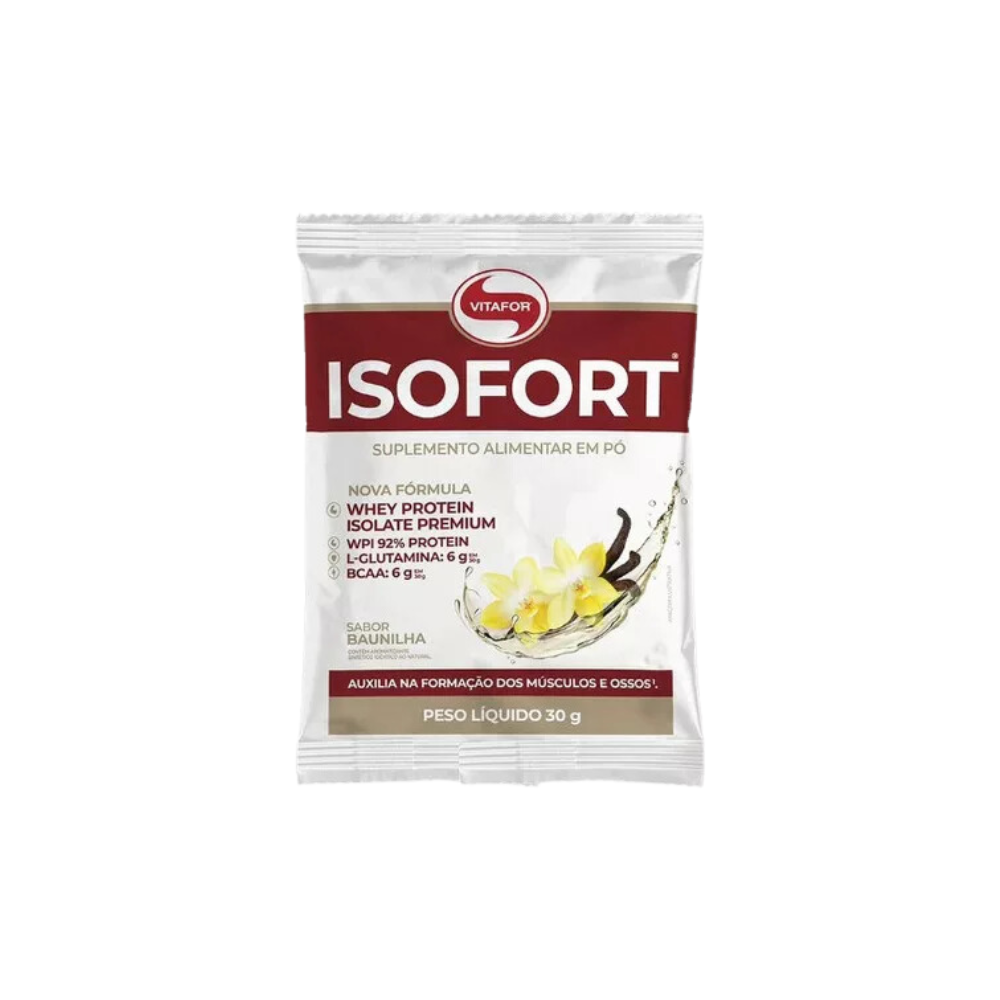 WHEY PROTEIN ISOFORT WPI BAUNILHA SACHÊ VITAFOR 30G