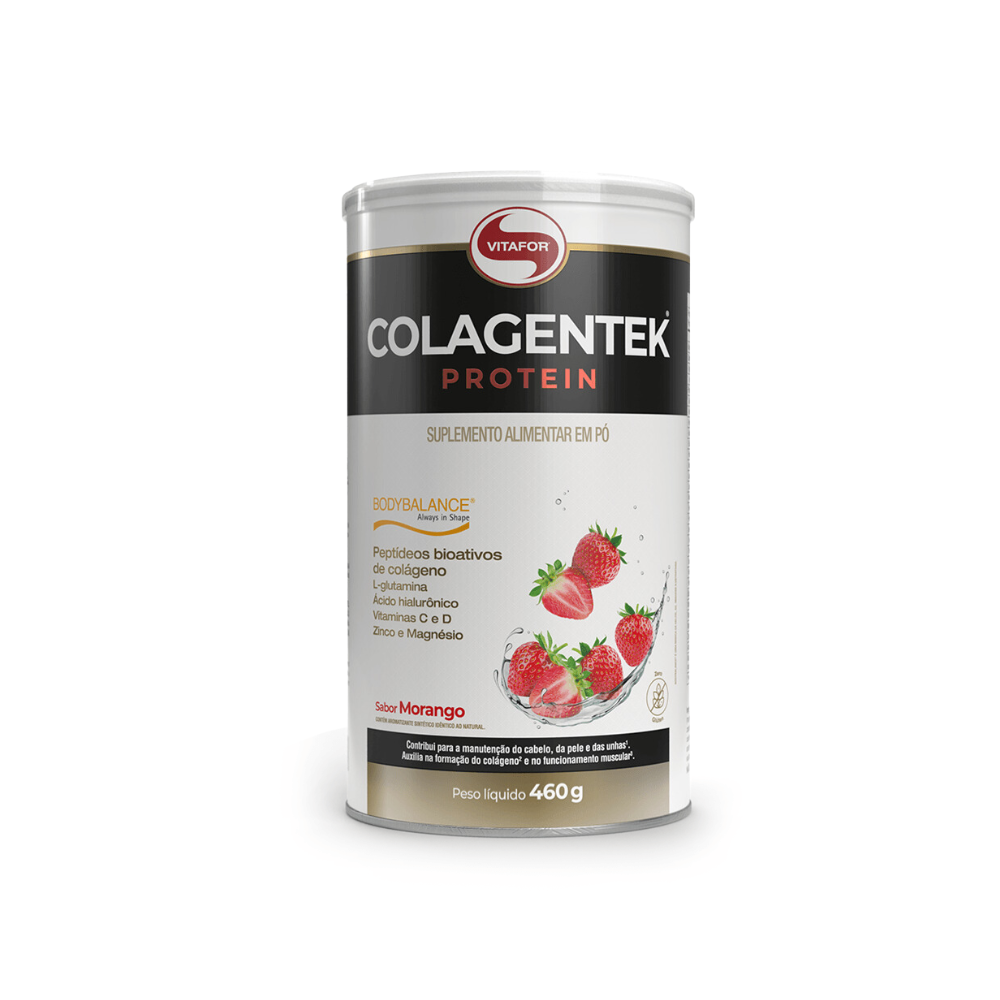 COLAGENTEK PROTEIN MORANGO VITAFOR 460G 