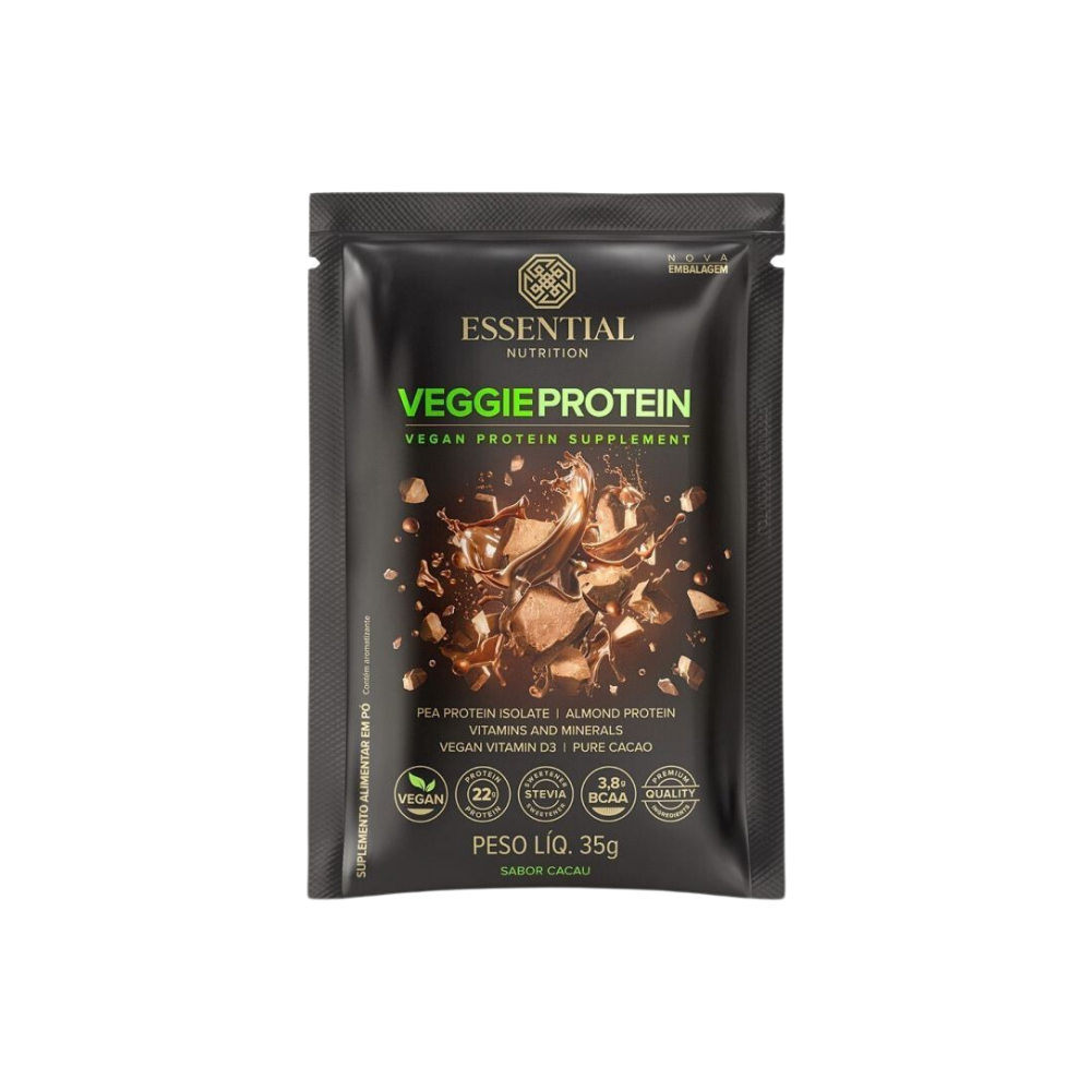 VEGGIE PROTEIN CACAO SACHÊ 35G ESSENTIAL 