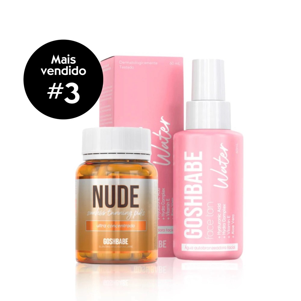 Imagem Kit Nude + Hyaluronic face tan | Nude Bronzeado + Água autobronzeadora Facial