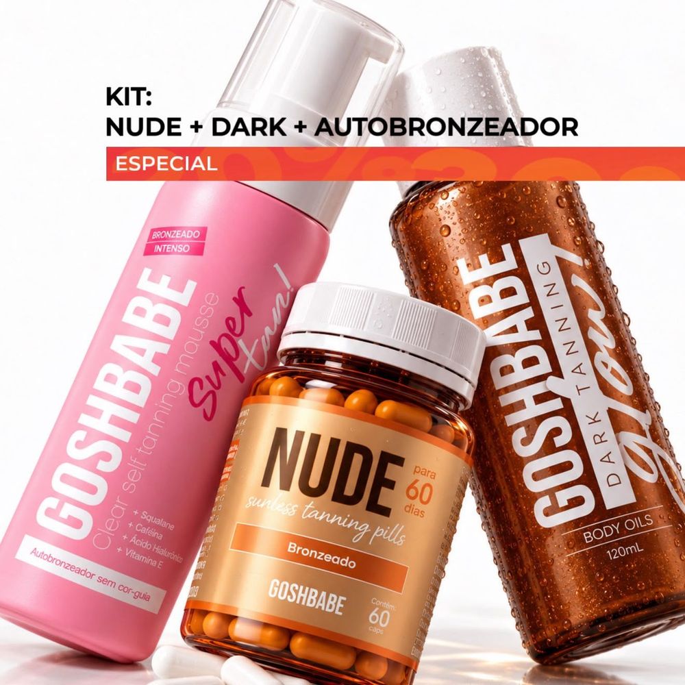 Imagem Kit Nude Bronze + Dark Tanning +  Mousse Super Tan  | Bronze Completo da Gosh