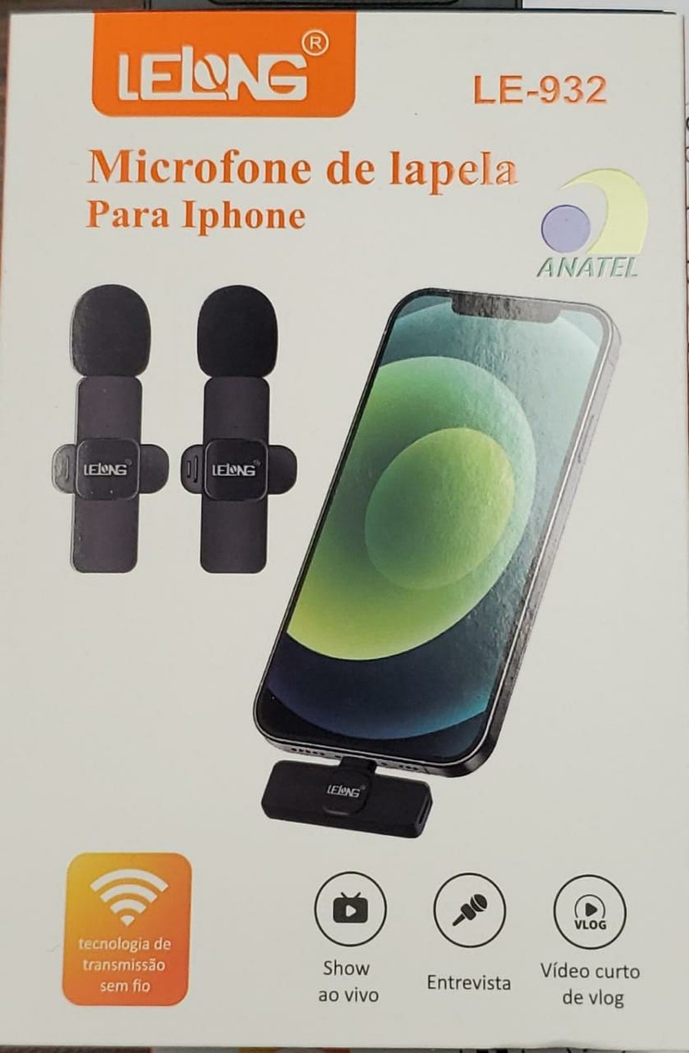 Microfone de Lapela para Iphone LE-932 LeLong