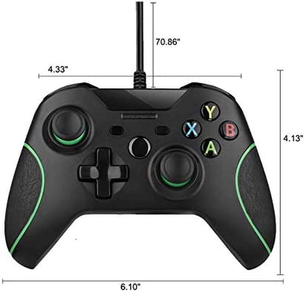 Controle com Fio para Xbox One Alto-6112 com Vibração Dupla, de 3,5 mm para PC Windows 7/8/10 Xbox One, HNQH