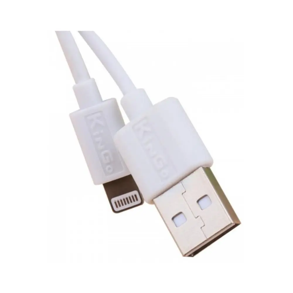 Carregador Kingo P/ Iphone 2,1A (Fonte USB + Cabo de dados) Branco