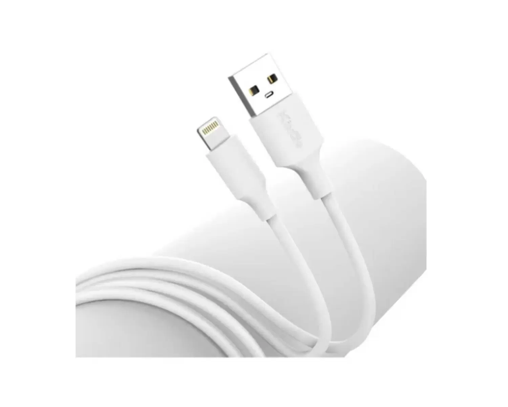 Carregador Kingo P/ Iphone 2,1A (Fonte USB + Cabo de dados) Branco