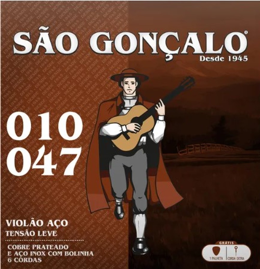 Encordoamento p/ Violão Aço .010 Leve SÃO GONÇALO