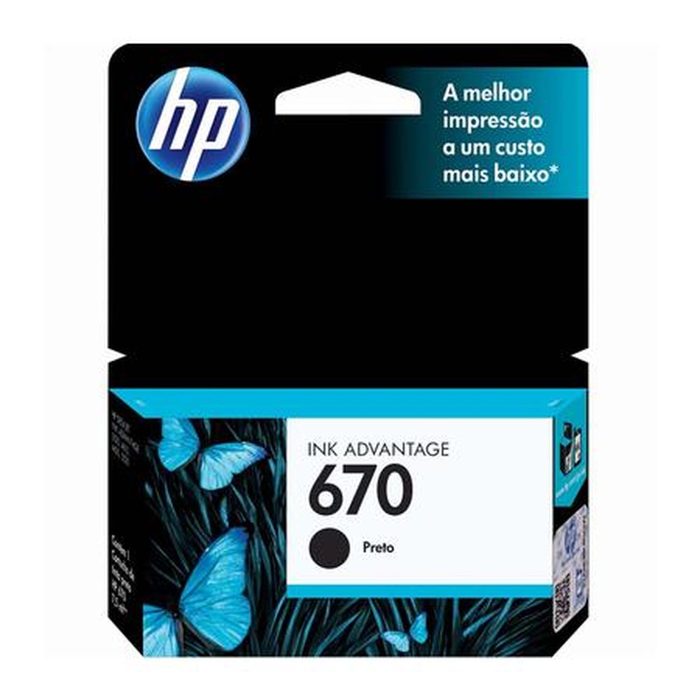 Cartucho de Tinta HP 670 Preto - CZ113AB