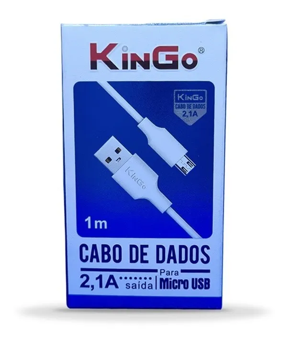 Cabo Usb V8 1m Kingo Micro Usb Com Carga Rápida - 1 Metro