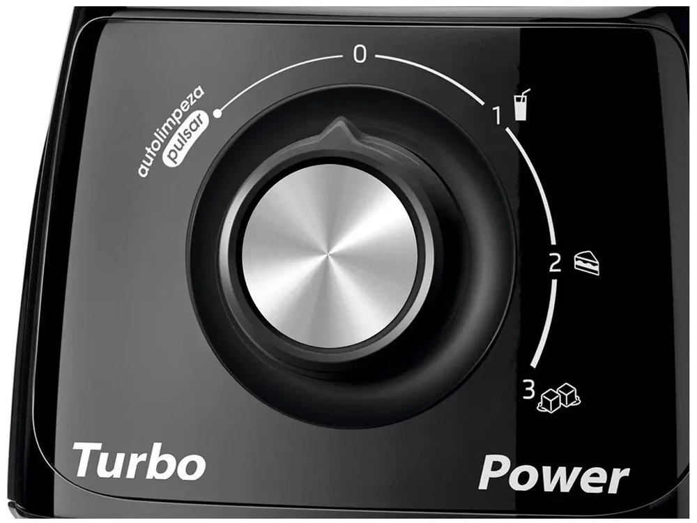 Liquidificador Mondial Turbo Power L-99 FB - Preto com Filtro 3 Velocidades 550W