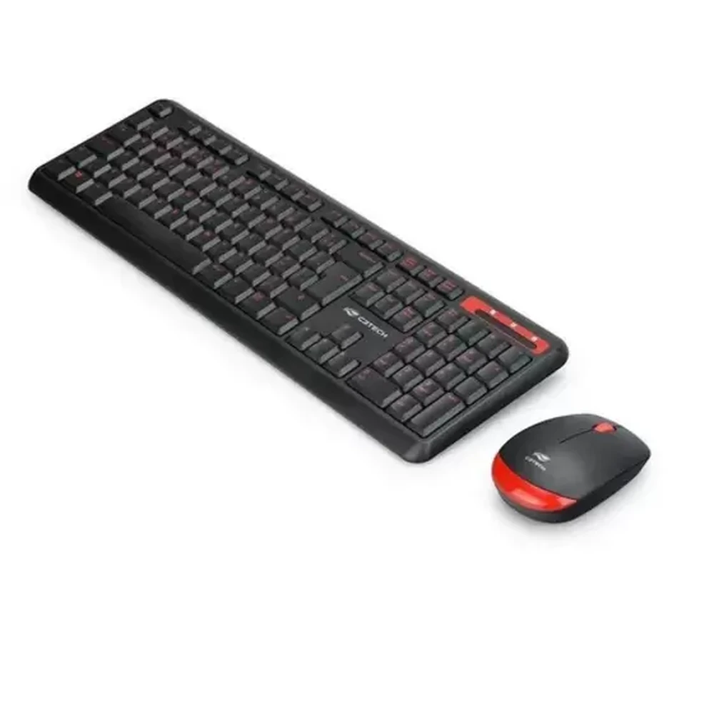 Kit Teclado + Mouse Sem Fio Kw100Bk - C3 Tech