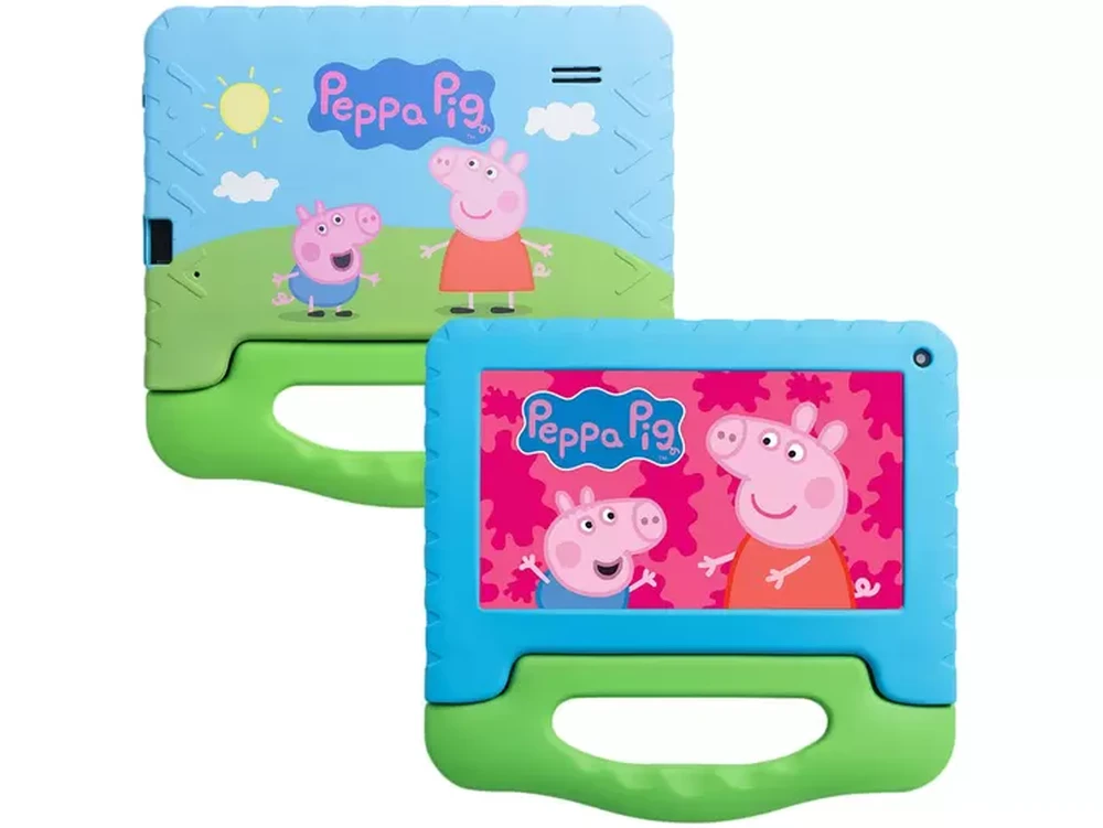 Tablet Infantil Multilaser Peppa Pig com Capa 7” - Wi-Fi 32GB Android 11 Quad-Core Câmera Integrada