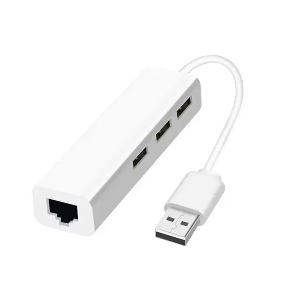 Adaptador Hub 3 Portas Usb Lan Rede Ethernet Rj45 10/100