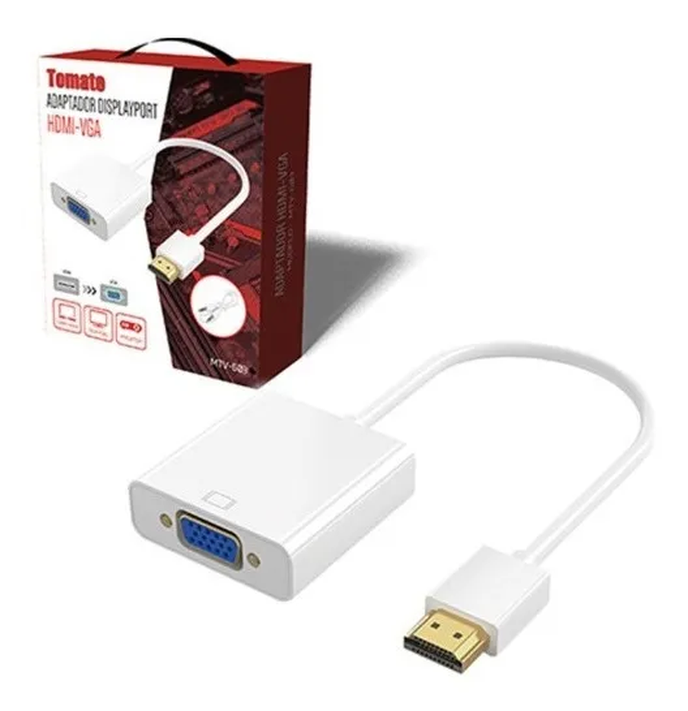 Cabo Conversor HDMI Para VGA Tomate MTV-603