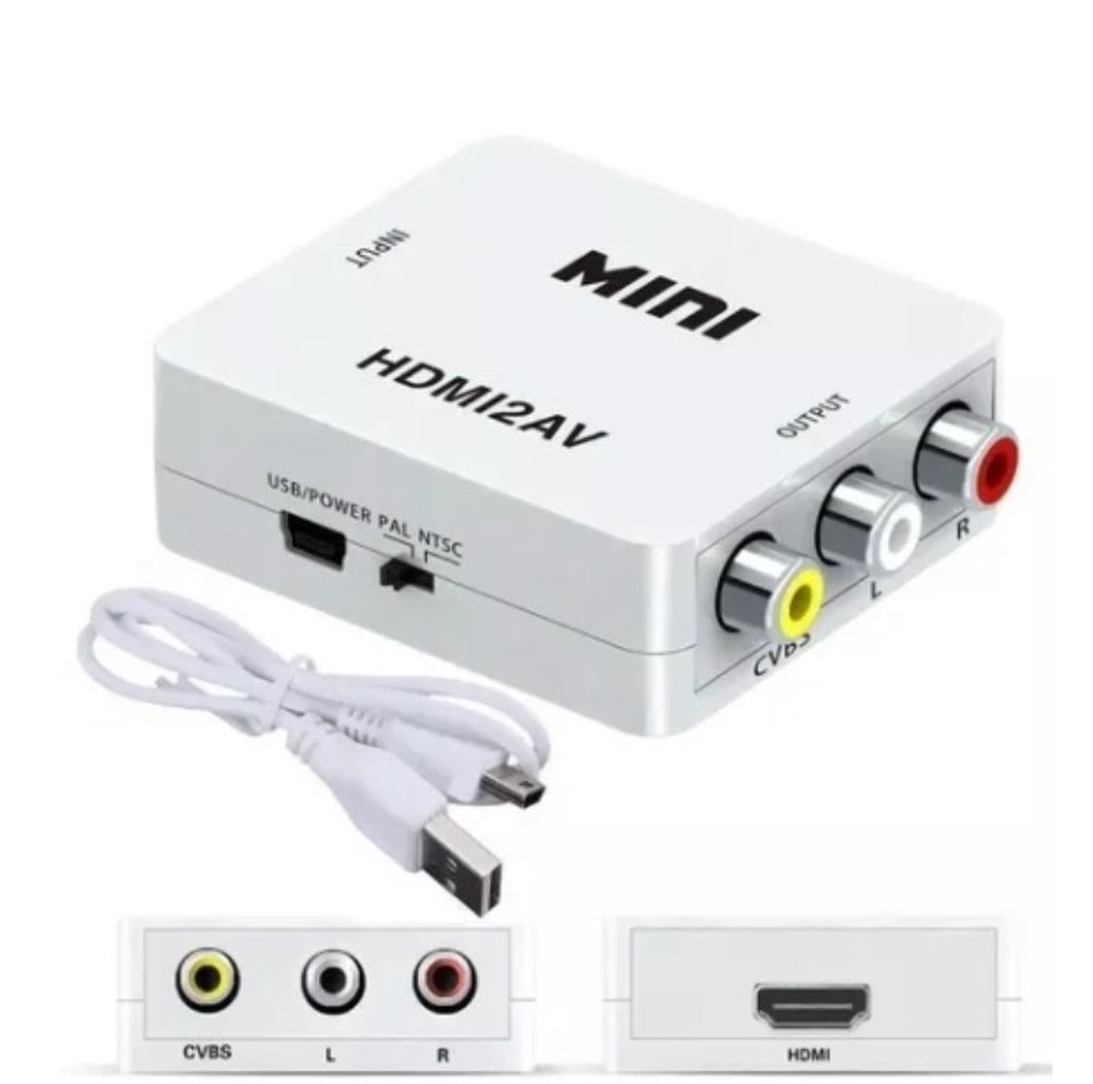 Adaptador Conversor HDMI para AV RCA Full HD Alta Resolução HDMI2AV