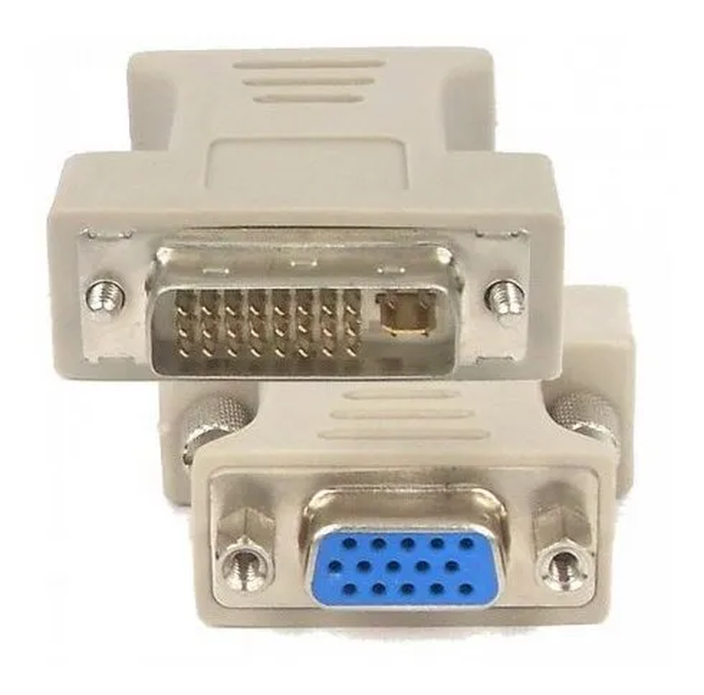 Adaptador Dvi-i 24+5 Pinos Macho P/ Vga 15 Pinos Femea