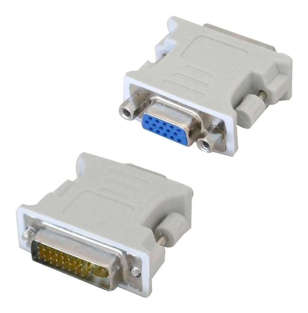 Adaptador Dvi-i 24+5 Pinos Macho P/ Vga 15 Pinos Femea