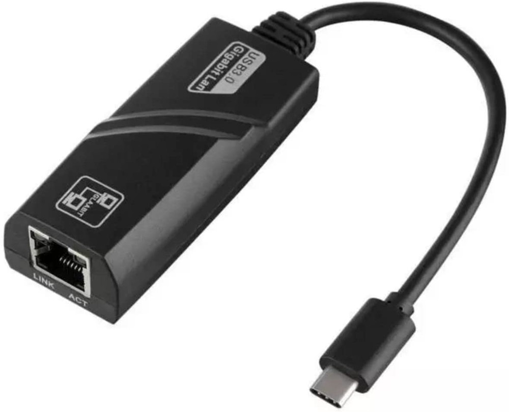 Cabo Adaptador Type-C Para RJ45 Lan Gigabit