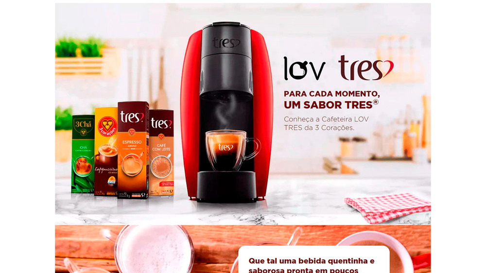 Cafeteira Espresso TRES Lov Basic Multibebidas - Vermelha 220V