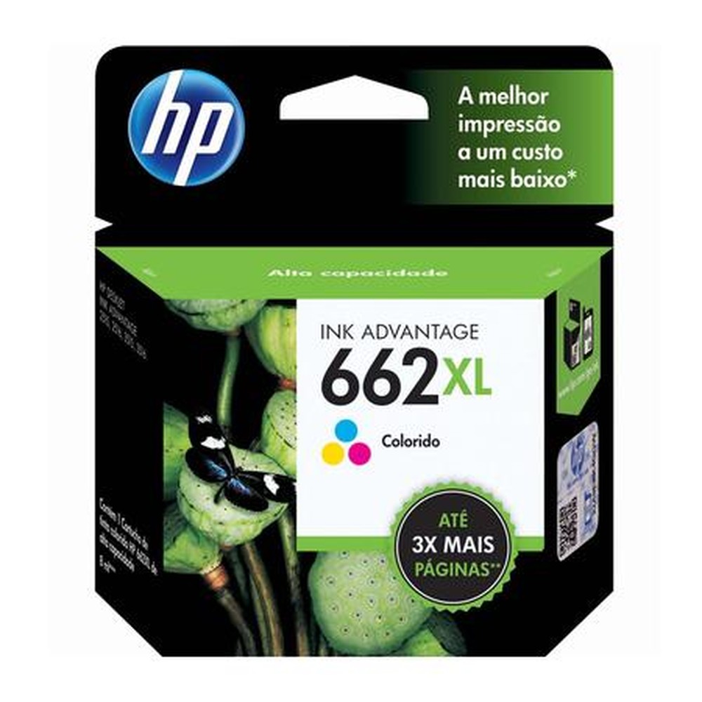 Cartucho de Tinta HP 662XL, Colorido - CZ106AB