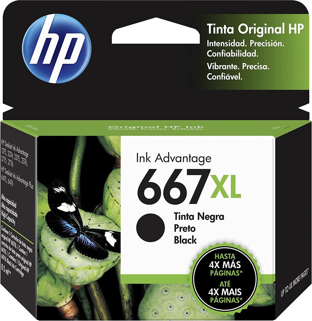 Cartucho HP 667XL Preto Original (3YM81AL)