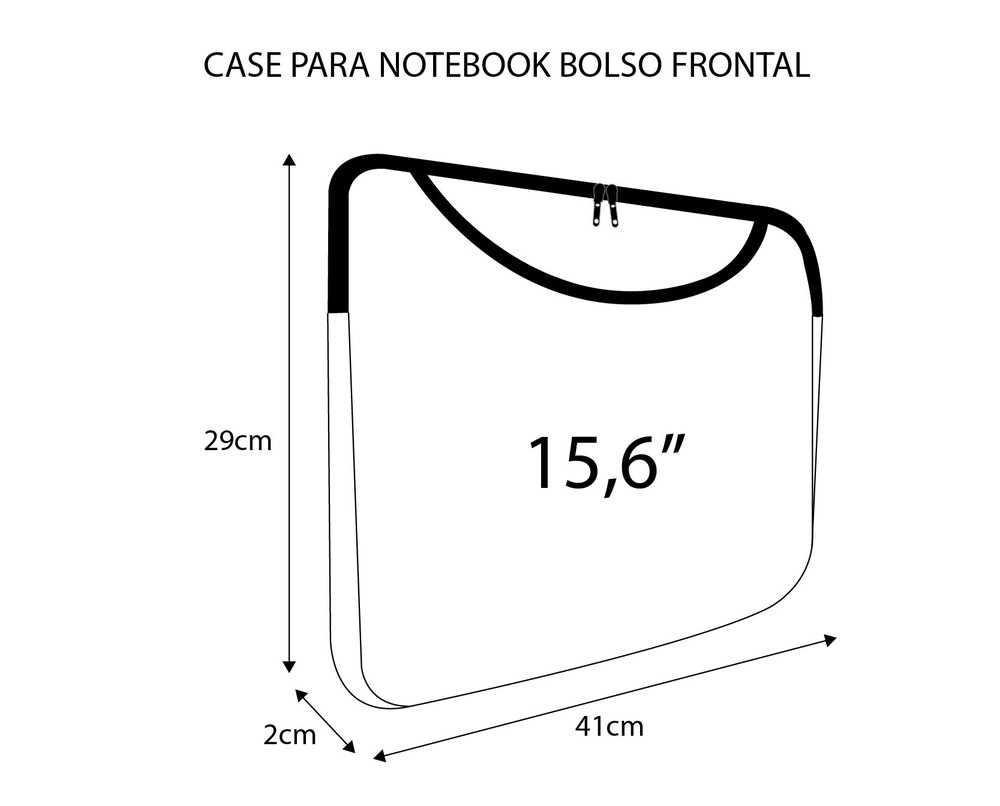 Case para Notebook Bolso Frontal 15.6