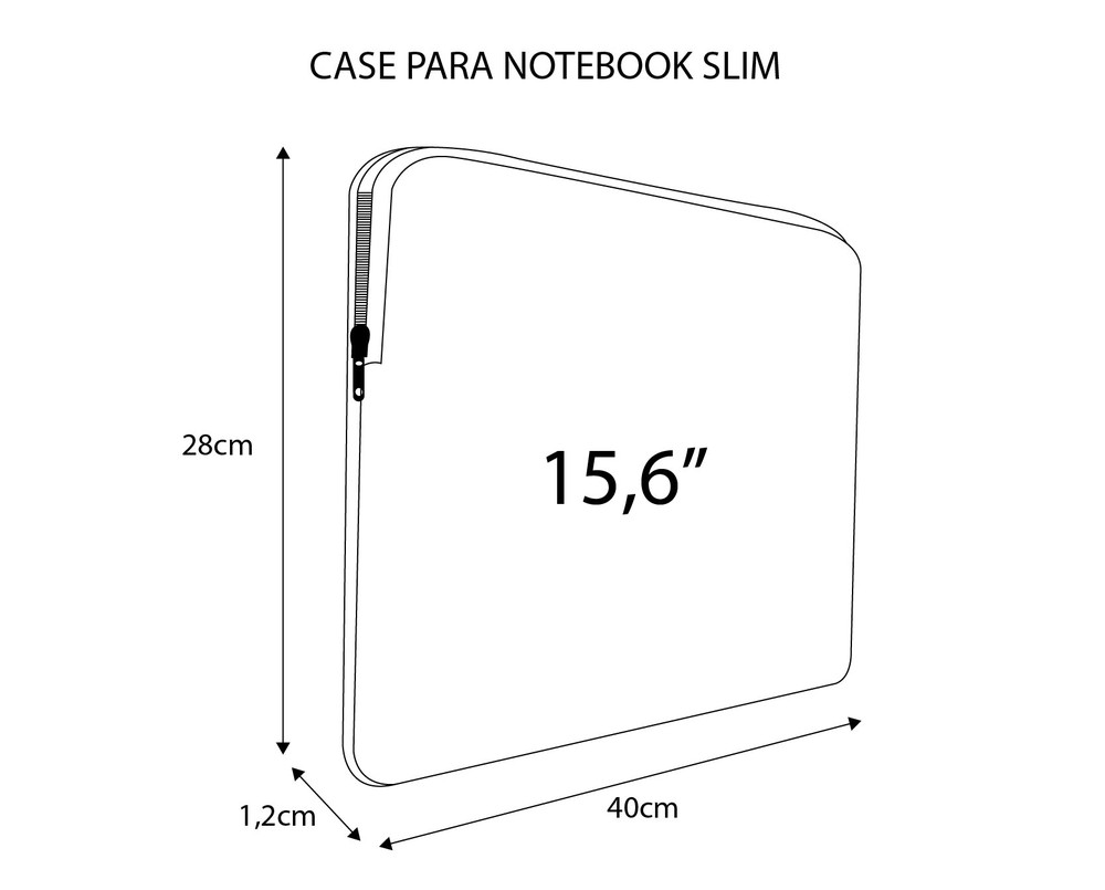 Case para Notebook Slim 15.6