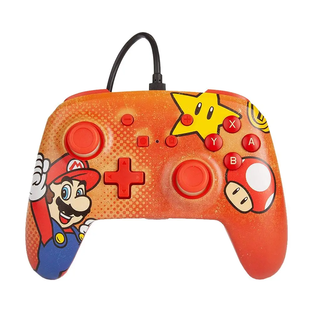 Controle com fio PowerA Mario Vintage para Nintendo Switch