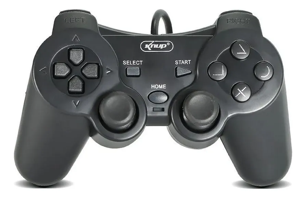 Controle Joystick Para Ps1 E Ps2 Dualshock Kp-gm015 Preto