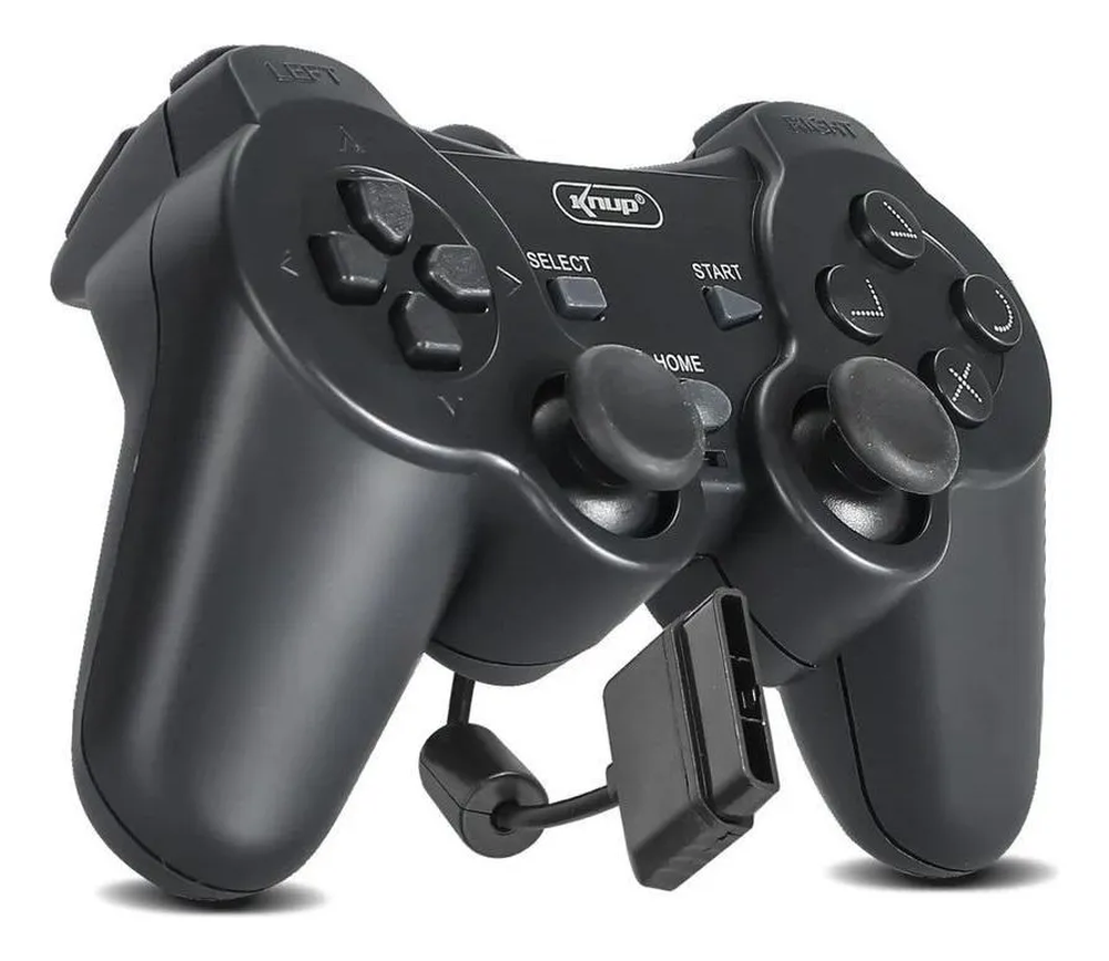 Controle Joystick Para Ps1 E Ps2 Dualshock Kp-gm015 Preto